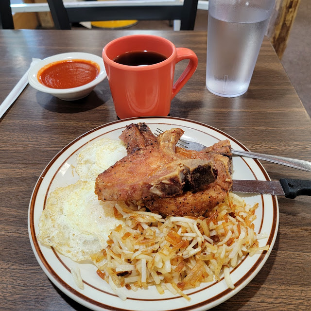 Pork Chops and Eggs