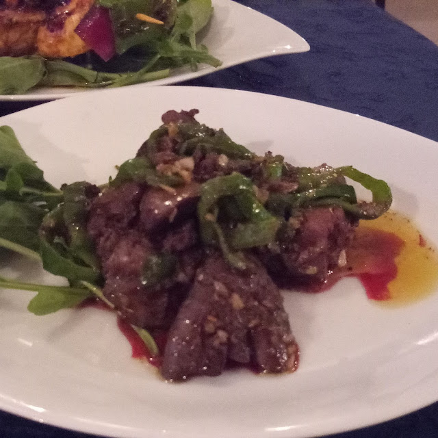 Chicken Livers with Fresh Green Peppers and Onion