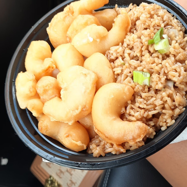 Sweet and Sour Shrimp with Fried Rice
