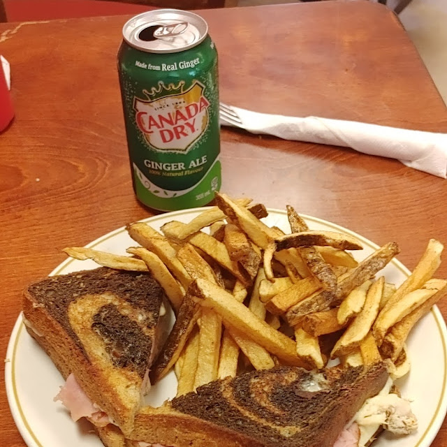 Monte Cristo Marble Rye Ham Chicken Mozzarella w Fries