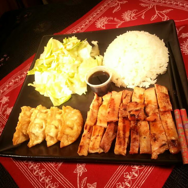 Chicken Teriyaki and Gyoza Combo