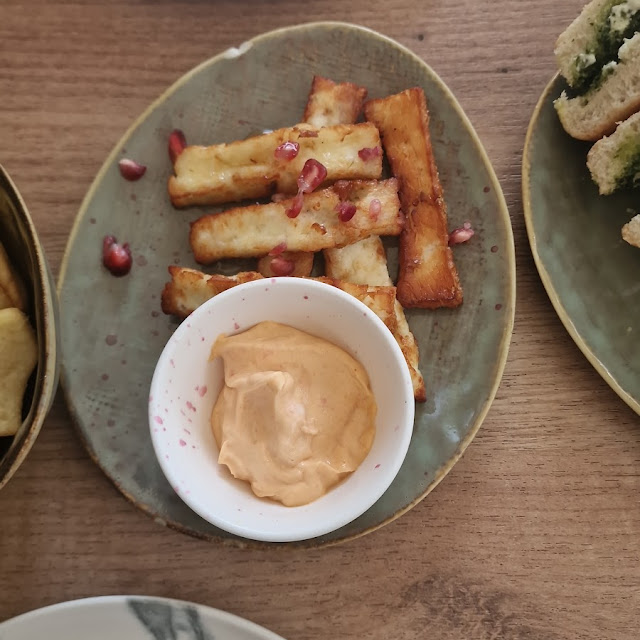 Honey and Pomegranate Halloumi