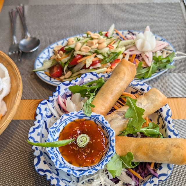 Spring Rolls and Som Tum
