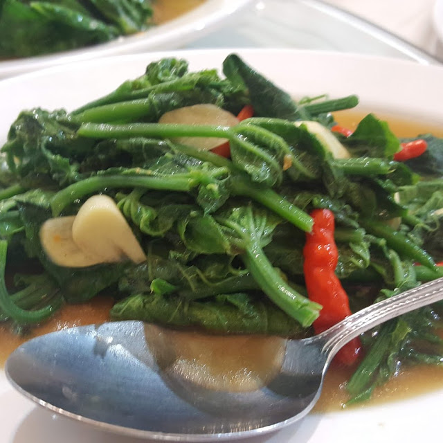 Stir Fried Morning Glory with Shrimp Paste