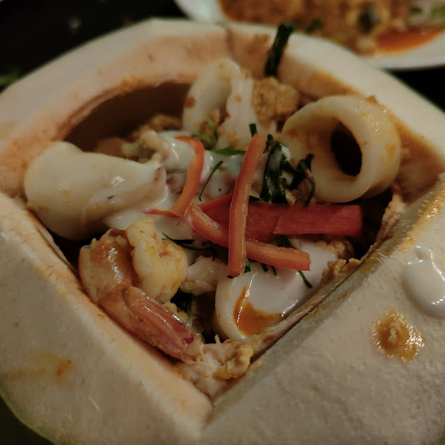 Steamed Curried Sea Food in Coconut