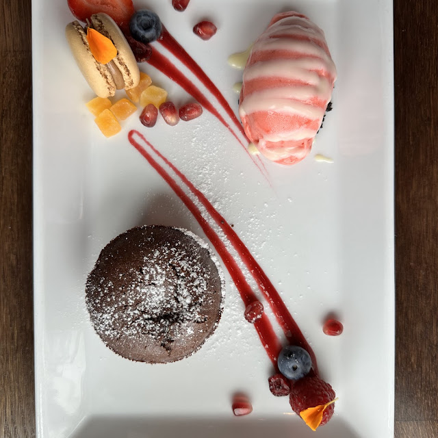 Vanilla Ice Cream with Blackberry Foam