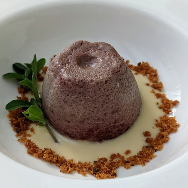 Purple Flan with Goat Cheese
