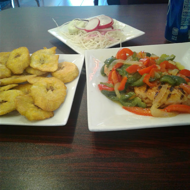 Grilled Chicken Breast with Fried Plantains