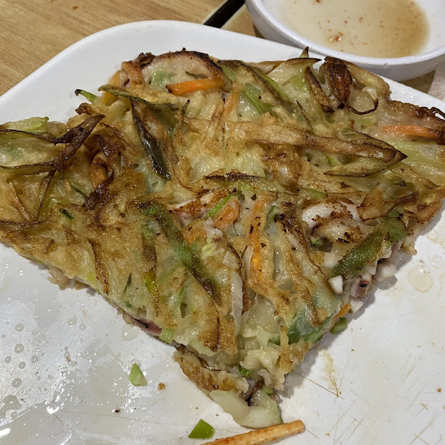 Seafood and Green Onion Pancake
