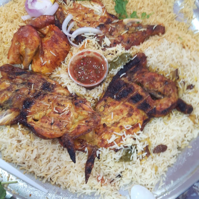 كبسة دجاج على الفحم