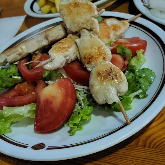 Checken Spieße Mit Salatteller