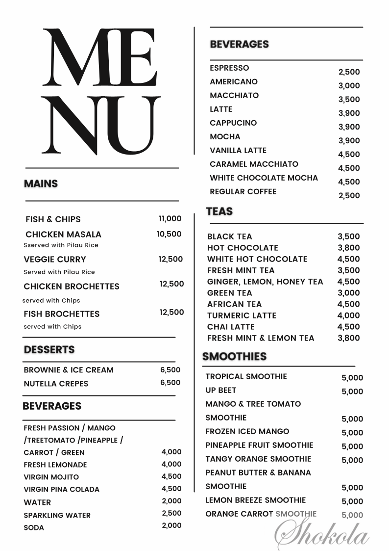 Menu Photo 0