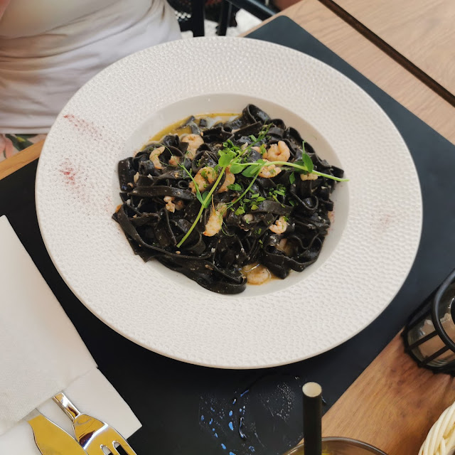 Black Tagliatelle with Shrimp