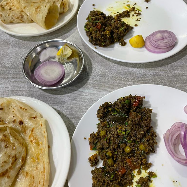 Mutton Keema and Butter Kulcha Naan