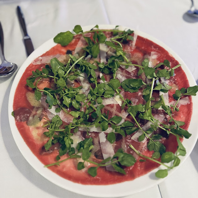 Beef Carpaccio Rocket Lettuce Parmigiano Grain Mustard