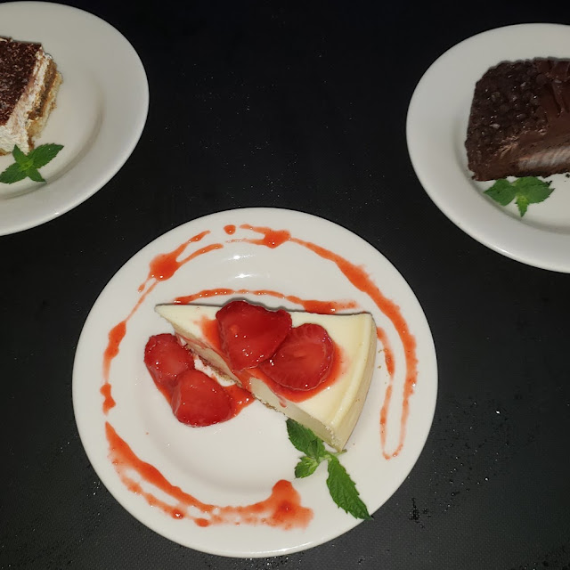 Tiramisu Cake Double Chocolate Cake NY Cheesecake with Fresh Strawberry Glaze