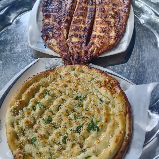 Special BBQ Grilled Fish and Roghni Naan