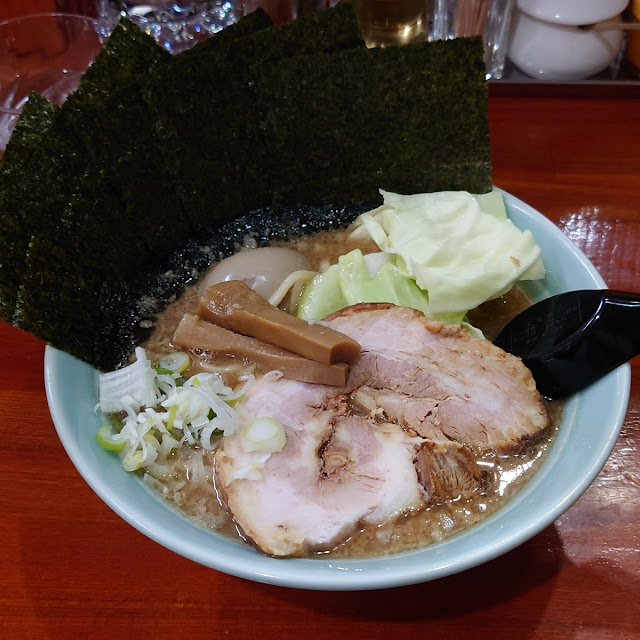 おぱちそば 太麺 海苔 煮卵