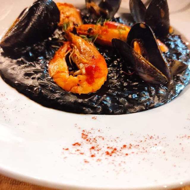 Deep Dark Seafood Risotto