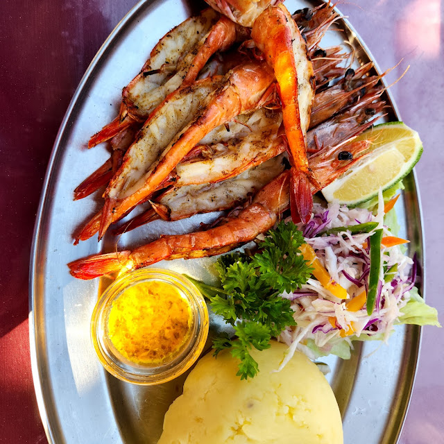 Grilled Mvureni King Prawns