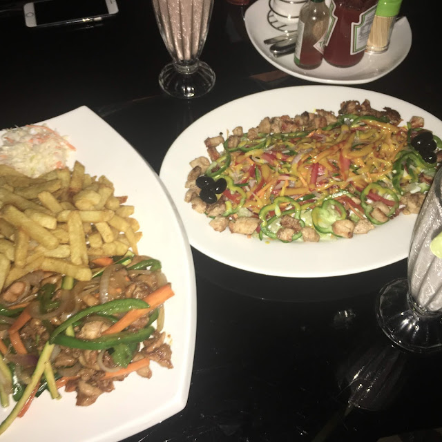 Stir Fried Chicken and Chicken Salad