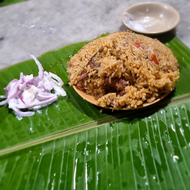 Mutton Biryani and Onion Raita
