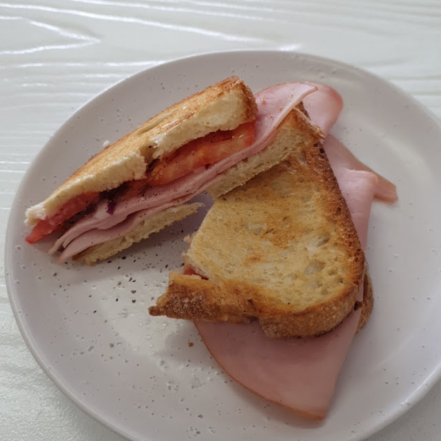 Ham Tomatoe and Onion Toastie