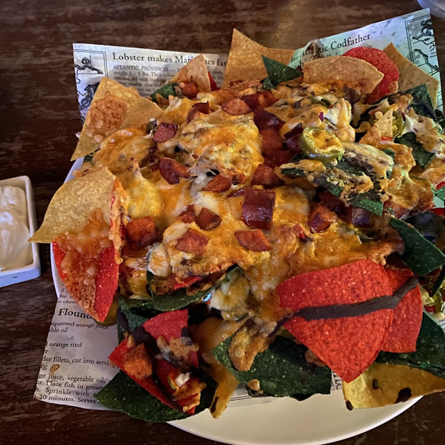 Nachos with Chorizo and Sour Cream