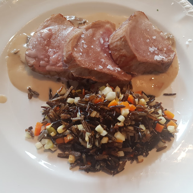 Filet de Porc Amb Camagrocs I Arròs Salvatge