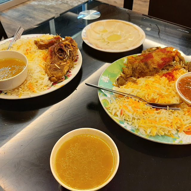 Lamb Mandi and Hummus