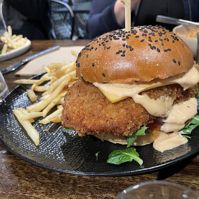 Chicken Burger and Chips