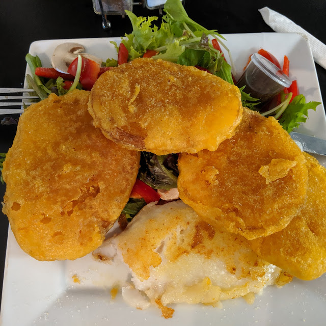 Coral Trout with Salad & Potato Scallops