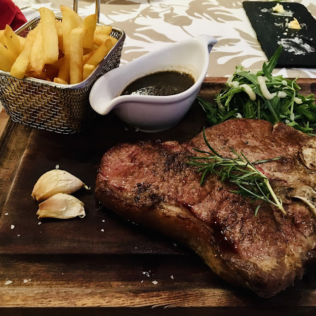 Steak and Fries with Arugula Salad