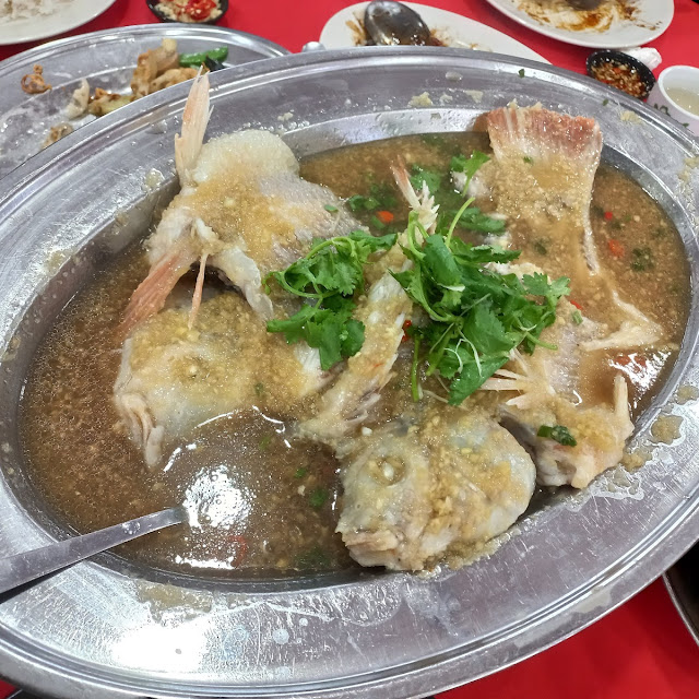 Steamed Tapalia Fish with Mince Ginger