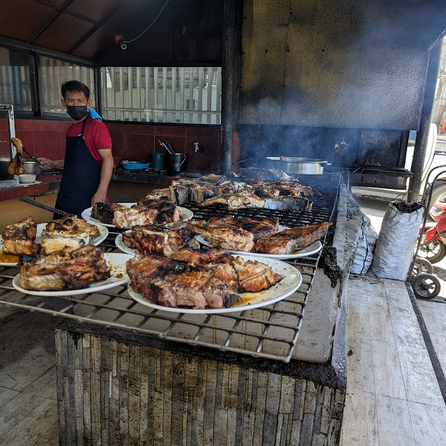 Grilled Fish and Pork