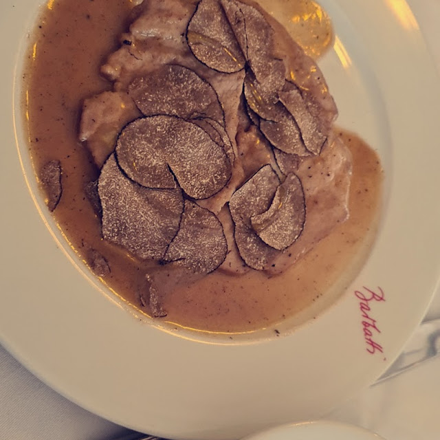 Veal Escalope With Fresh Black Truffle And Tagliatelle