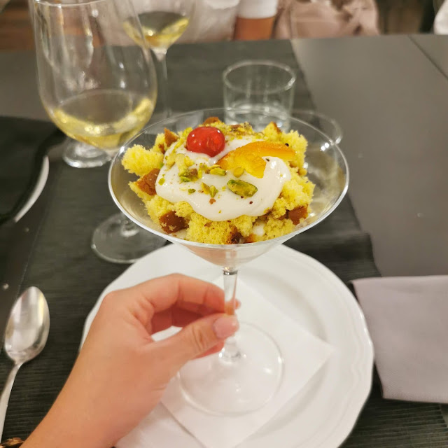 Fruit Salad with Lemon Sorbet