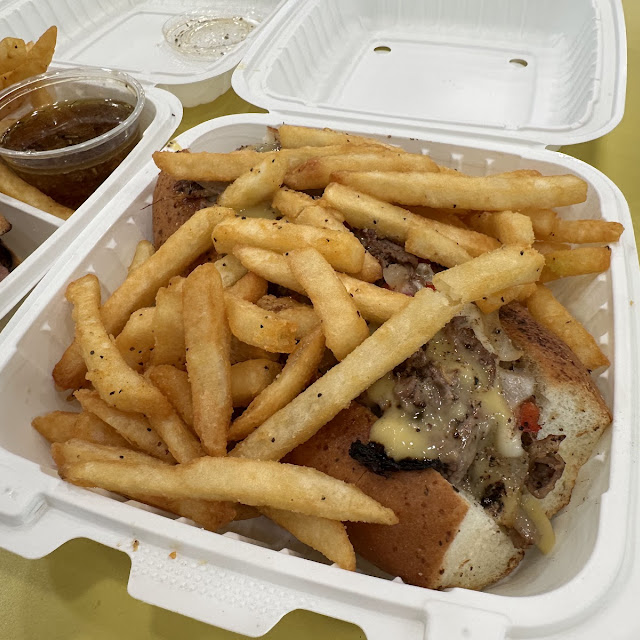 Philly Cheesesteak Sandwich with Fries