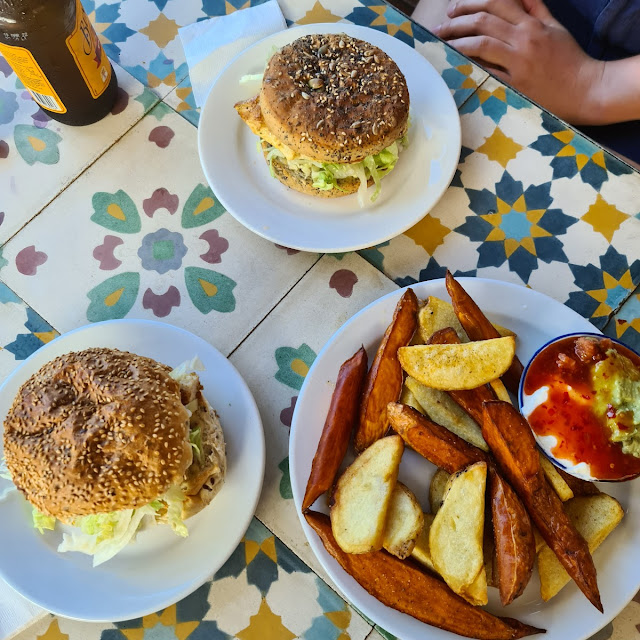 Zanzibar Burger and Mixed Wedges