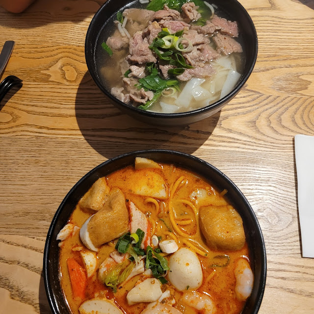 Sea Food Laksa and Beef Noodle Soups