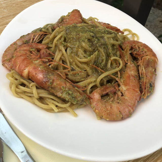 Linguine Con Gamberi E Pistacchio