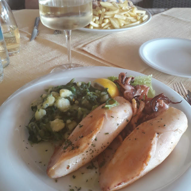 Calamari with Swiss Chard