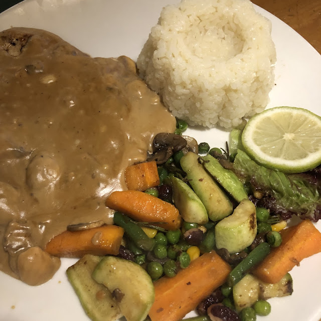 Grilled Chicken with Mushrooms Sauce