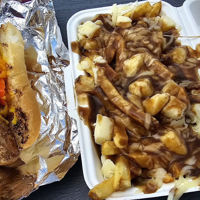 Small Poutine and Hot Sausage