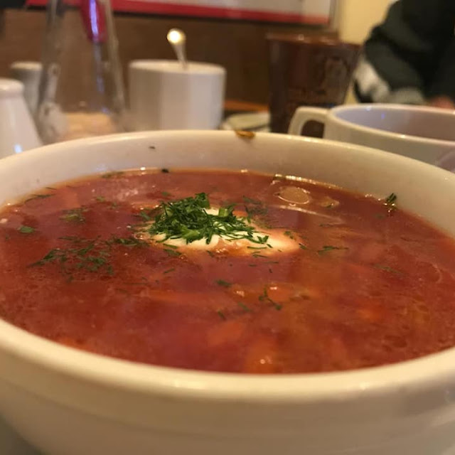 Cracovian Red Borscht with Homemade Dumplings