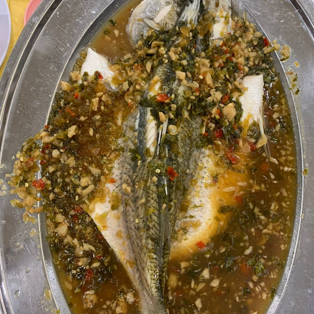 Steamed Barracuda Thai Style