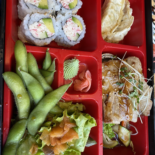 Vegetable Tempura Bento with Miso Soup