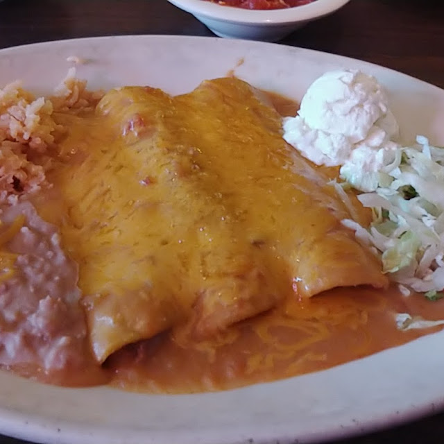 Shredded Beef Enchiladas Combo