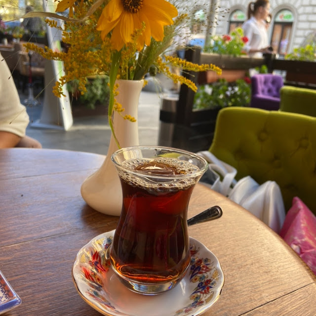 Drinking Turkish Tea
