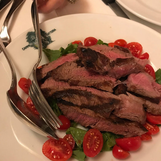 Sliced Beef Fillet with Rucola Salad and Fresh